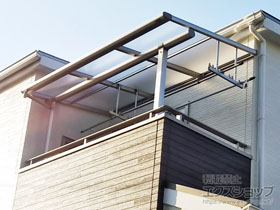 のバルコニー・ベランダ屋根 プレシオステラス F型 屋根タイプ 単体 積雪〜20cm対応 施工例