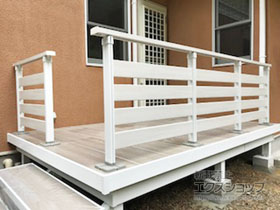 のウッドデッキ ガーデンフロア ラステラ 標準納まり ダブルフレームタイプ 施工例
