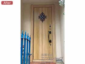 の玄関ドア リシェント玄関ドア3 断熱K4仕様 手動 片開き仕様(ランマ無)L D77型 ※カザスプラス仕様 施工例