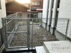 の門扉 メッシュフェンスG10 門扉 片開き 柱使用 施工例