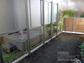 のフェンス・柵 ライシスフェンス P型 ポリカーボネート アルミ多段柱使用(パネル1段) 施工例