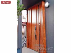 の玄関ドア リシェント玄関ドア3 断熱K4仕様 親子仕様(ランマ無)L M83型 ※タッチキー仕様（キー付きリモコン） 施工例