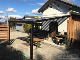 のテラス屋根 ソラリア F型 ビッグサイズ 単体 積雪〜20cm対応 施工例