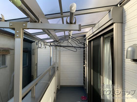 のバルコニー・ベランダ屋根 ソラリア F型 屋根タイプ 単体 積雪〜20cm対応 施工例