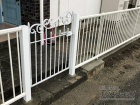 の門扉 ラフィーネ門扉1型 片開き 柱使用 施工例