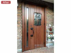 の玄関ドア リシェント玄関ドア3 断熱K4仕様 手動 親子仕様(ランマ無)R D41型 施工例