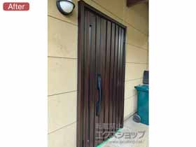 の玄関ドア リシェント玄関ドア3 断熱K4仕様 親子仕様(ランマ無)R G14型 ※タッチキー仕様（キー付リモコン） 施工例