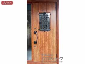 の玄関ドア リシェント玄関ドア3 断熱K4仕様 手動 片袖仕様(ランマ無)R D41型 施工例