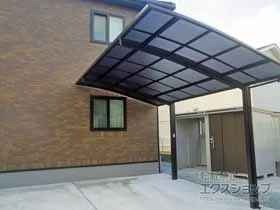 LIXIL(リクシル)のカーポート ネスカR (ラウンドスタイル) 台風補償付 積雪～30cm対応 施工例