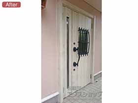 の玄関ドア リシェント玄関ドア3 断熱K4仕様 手動 親子仕様(ランマ無)R D44型 施工例