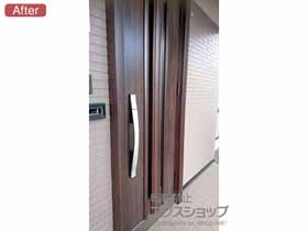 の玄関ドア リシェント玄関ドア3 断熱K2仕様 片開き仕様(ランマ無)R G15型 ※タッチキー仕様(リモコンタイプ) 施工例