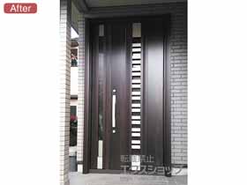 の玄関ドア リシェント玄関ドア3 断熱K4仕様 手動 親子仕様(ランマ無)R G82型 施工例