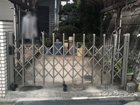 のカーゲート トリップゲートII 3型 ストロング ノンレール 片開き 2512S 施工例