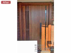 の玄関ドア リシェント玄関ドア3 断熱K4仕様 親子仕様(ランマ無)L M83型 ※タッチキー仕様(リモコンタイプ) 施工例