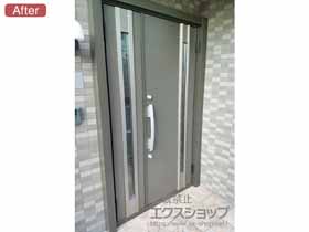 の玄関ドア リシェント玄関ドア3 断熱K4仕様 手動 親子仕様(ランマ無)R M78型 施工例