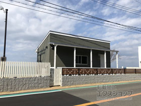 のフェンス・柵 モクアルフェンス 横板タイプ 自由柱施工 施工例