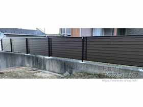 のフェンス・柵 モクアルフェンス目隠しタイプ 自由柱施工 施工例