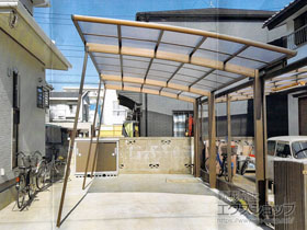 のカーポート レイナポートグラン 延長　積雪〜20cm対応 施工例