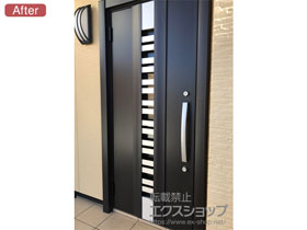 の玄関ドア リシェント玄関ドア3 K4仕様 手動 片開き仕様(ランマ無)L G82型 施工例