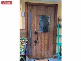 の玄関ドア リシェント玄関ドア3 断熱K4仕様 手動 親子仕様(ランマ無)R D41型 施工例