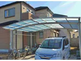 LIXIL(リクシル)のカーポート ネスカR (ラウンドスタイル) ワイド 積雪～20cm対応 施工例