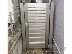 の門扉 シンプレオ門扉3型 横太格子 片開き 高尺タイプ 門柱使用 施工例