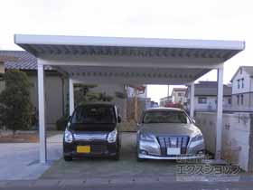 のカーポート ジーポートneo Aタイプ 2台用 角柱4本柱 積雪〜100cm対応 施工例