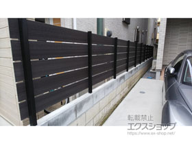 のフェンス・柵 プラドフェンス　ジョイントあり仕様　隙間10mm 施工例