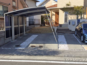 のカーポート プレシオスポート 積雪〜20cm対応＋プレシオスポート サイドパネル 2段 施工例