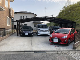 のカーポート レイナトリプルポートグラン　積雪〜20cm対応 施工例