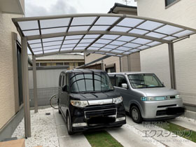 のカーポート ネスカR (ラウンドスタイル) ワイド 積雪〜20cm対応 施工例