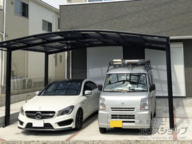 のカーポート ネスカR (ラウンドスタイル) ワイド 積雪〜20cm対応 施工例