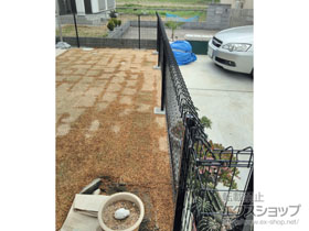 のフェンス・柵 メッシュフェンス G10-R 自由柱 施工例