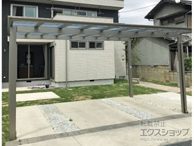 のカーポート ネスカF (フラットスタイル) ワイド 積雪〜20cm対応 施工例