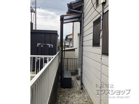 のテラス屋根 プレシオステラス F型 テラスタイプ 単体 積雪〜20cm対応＋プレシオステラス 前面パネル 施工例