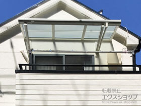 のバルコニー・ベランダ屋根 パワーアルファ F型 ルーフタイプ 単体 積雪〜30cm対応 施工例