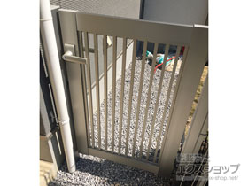 の門扉 プレシオス門扉 縦格子 片開き 施工例