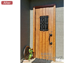 の玄関ドア リシェント玄関ドア3 断熱K4仕様 手動 片開き仕様(ランマ無)L D41型 施工例