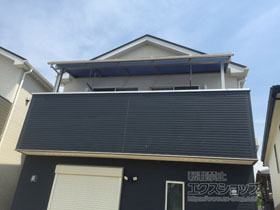 のバルコニー・ベランダ屋根 ヴェクターテラス R型 屋根タイプ 単体 積雪〜20cm対応 施工例