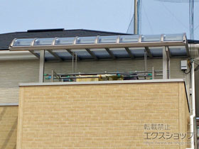 のバルコニー・ベランダ屋根 パワーアルファ RB型 屋根タイプ 単体 積雪〜30cm対応 施工例