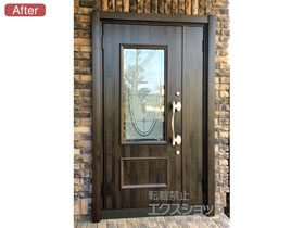 の玄関ドア リシェント玄関ドア3 断熱K4仕様 手動 親子仕様(ランマ無)L C15型 施工例