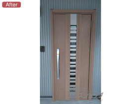 の玄関ドア リシェント玄関ドア3 断熱K4仕様 片開き仕様(ランマ無)R G82型 ※タッチキー(キー付リモコン)仕様 施工例