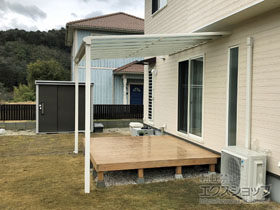 のテラス屋根 ヴェクターテラス F型 テラスタイプ 単体 積雪〜20cm対応 施工例