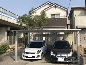 のカーポート エフルージュ ツイン 積雪〜20cm対応 施工例