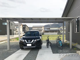 のカーポート エフルージュ ツイン 積雪〜20cm対応 施工例