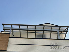 のバルコニー・ベランダ屋根 ヴェクターテラス R型 1500 屋根タイプ 単体 積雪〜50cm対応 施工例