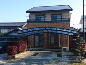 のカーポート ネスカR (ラウンドスタイル) ワイド 積雪〜20cm対応 施工例