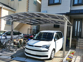 のカーポート ネスカR (ラウンドスタイル) ワイド 積雪〜20cm対応 施工例