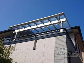 YKKAPのバルコニー屋根 ソラリア F型 1500 屋根タイプ 単体 積雪～50cm対応 施工例