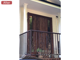 の玄関ドア リシェント玄関ドア3 断熱K4仕様 両袖仕様(ランマ無)L M83型 ※タッチキー(キー付リモコン)仕様 施工例